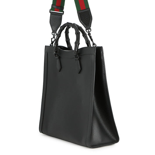 GUCCI Diana Bamboo 3WAY Bag Black703218 Leather Size Large