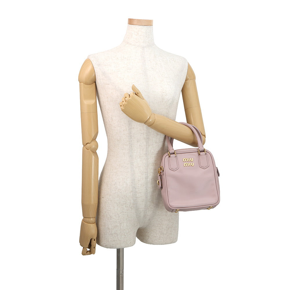 MIUMIU 2WAYBag Lavender5BB126 Leather