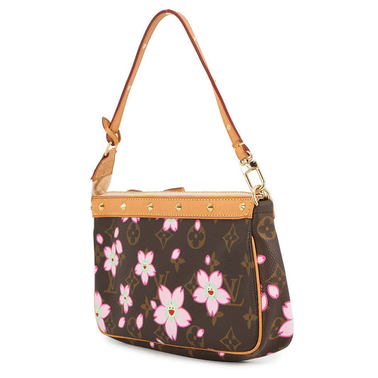 LOUIS VUITTON Pochette Accessoires Brown/PinkM92006 Monogram Cherry Blossom