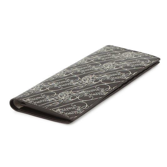 Berluti Batty Toile Marbouf Long Wallet Dark Brown Leather