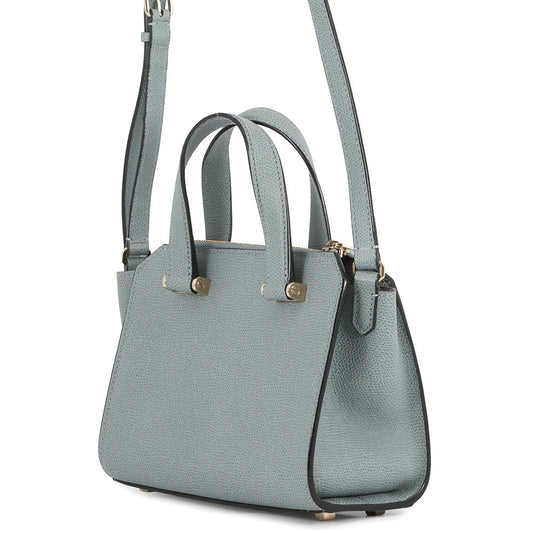Valextra Valextra Mini Paspa 2WAY Bag Gray/Beige/Black Leather