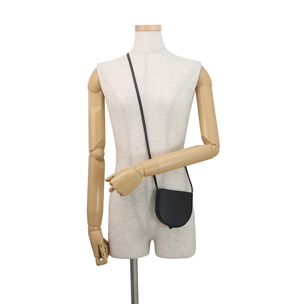 LOEWE heel pouch BlackC661T14X12 Leather Size Small