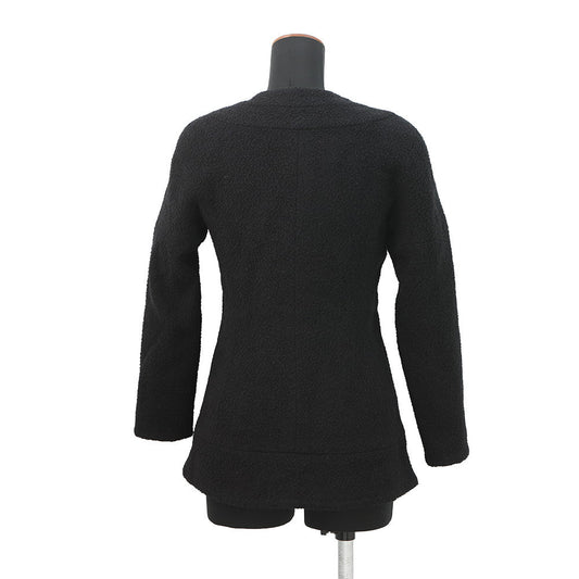 CHANEL Collarless Jacket Size 34 BlackP61936-V30843-94305 Wool80% Silk12% Polyamide8%