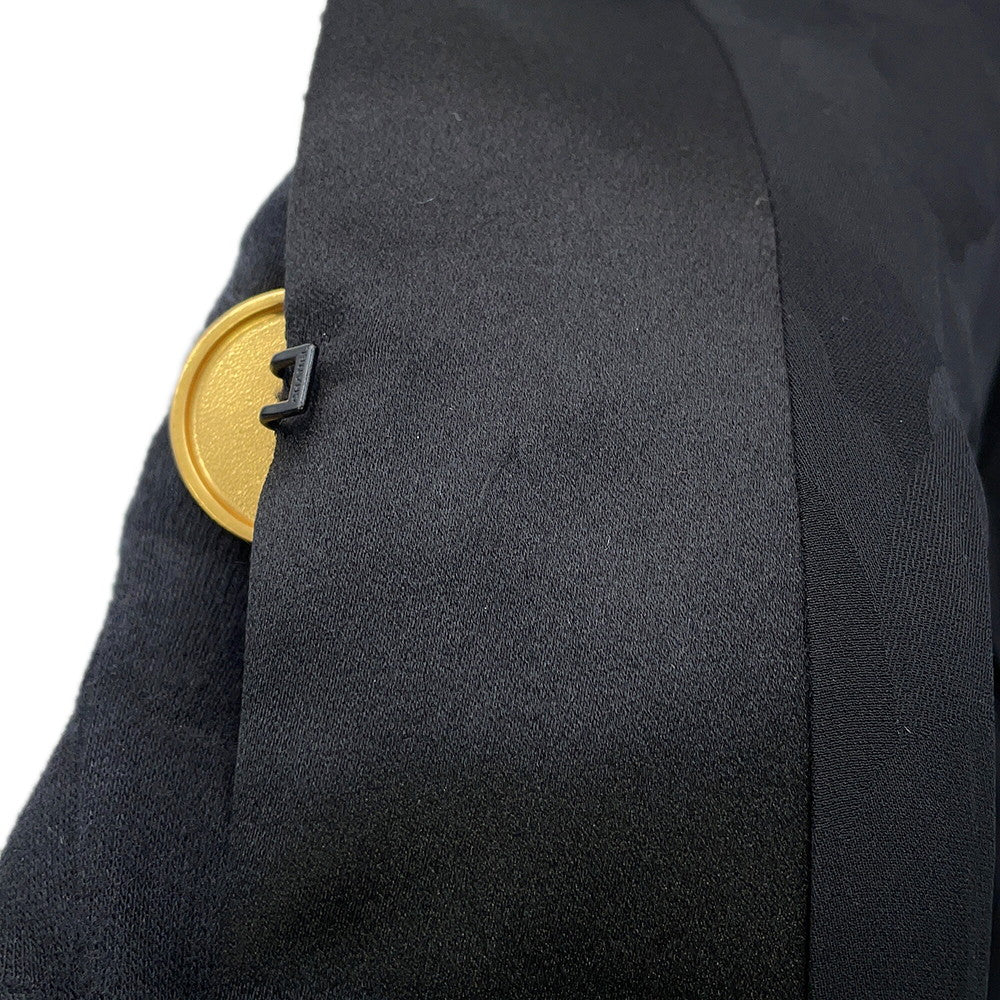 CHANEL Collarless Jacket Size 34 BlackP61936-V30843-94305 Wool80% Silk12% Polyamide8%