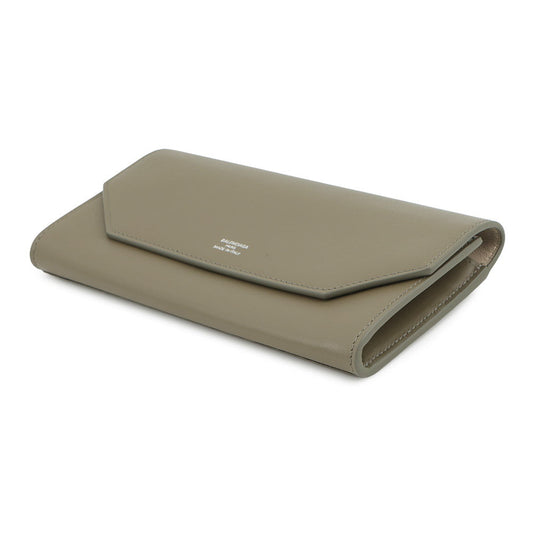 BALENCIAGA Envelope Long Wallet Card Holder Japan Limited Edition Army Green7861712AABX3262 Smooth Calf Leather