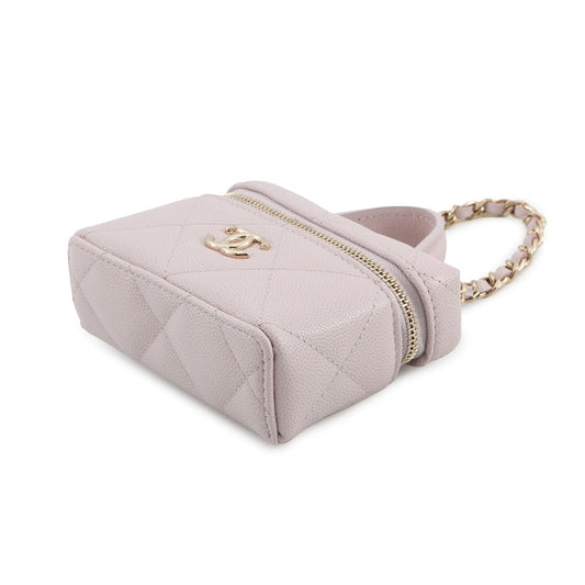 CHANEL Classic Mini Bag Bag Charm LavenderAP4897 Caviar Leather