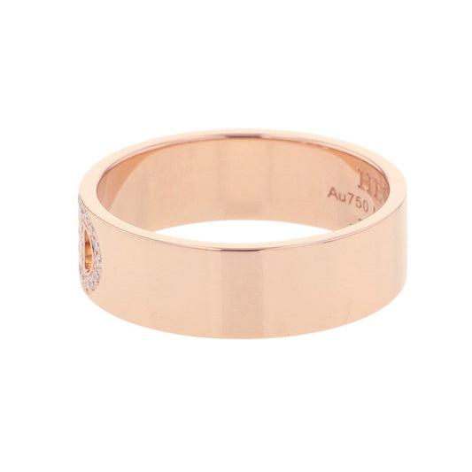 HERMES H. Dunkle Ring Size PM/51/#11 18K Pink Gold