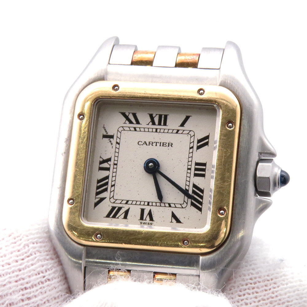 CARTIER PANTHERE SM 2 Row H30mm×W22mm Stainless Steel K18YG Ivory DialW25029B6