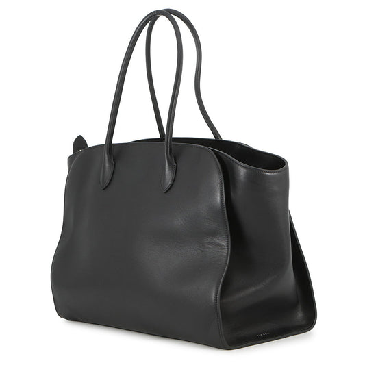 The Row Marlo Tote Bag Black Leather