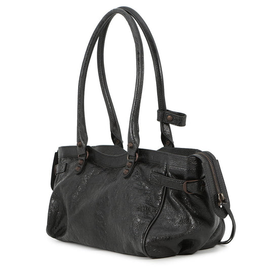 BALENCIAGA Lu City Shoulder Bag Black845704 1000 Leather