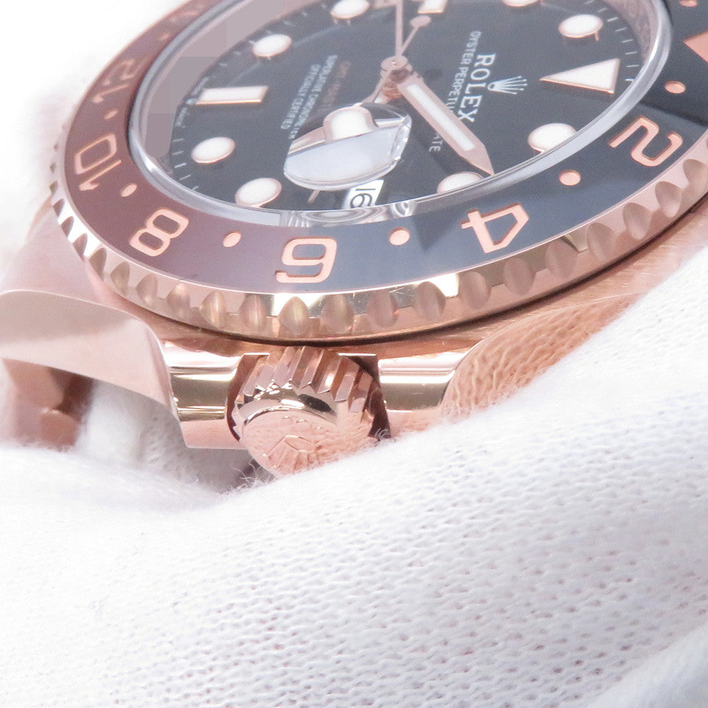 ROLEX GMT MasterII W40mm 18K Pink Gold Black Dial126715CHNR