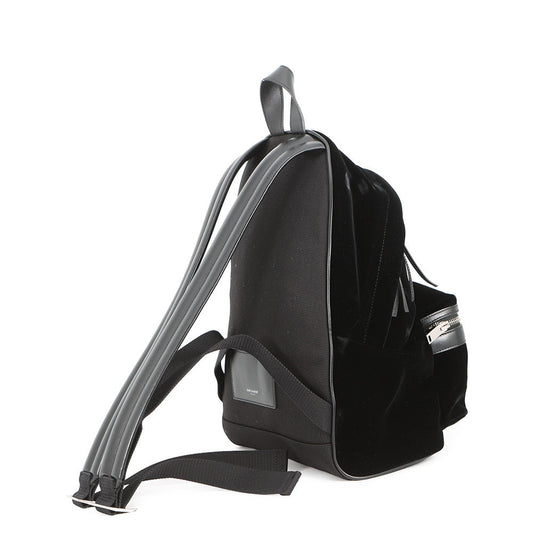 SAINT LAURENT PARIS City Backpack Black462807 Velour Leather