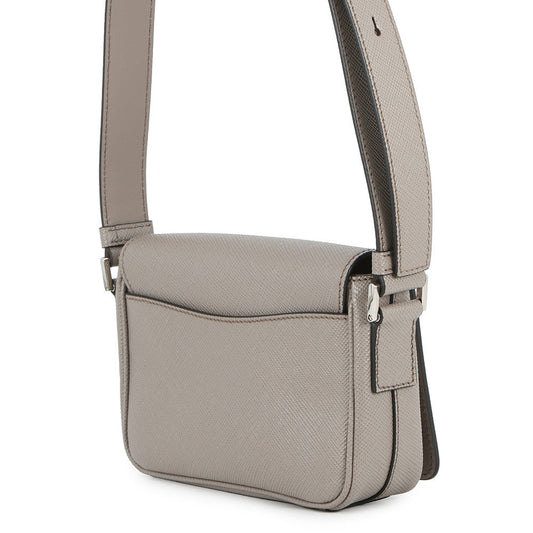 PRADA Saffiano Leather Shoulder Bag Greige2VD065 Leather