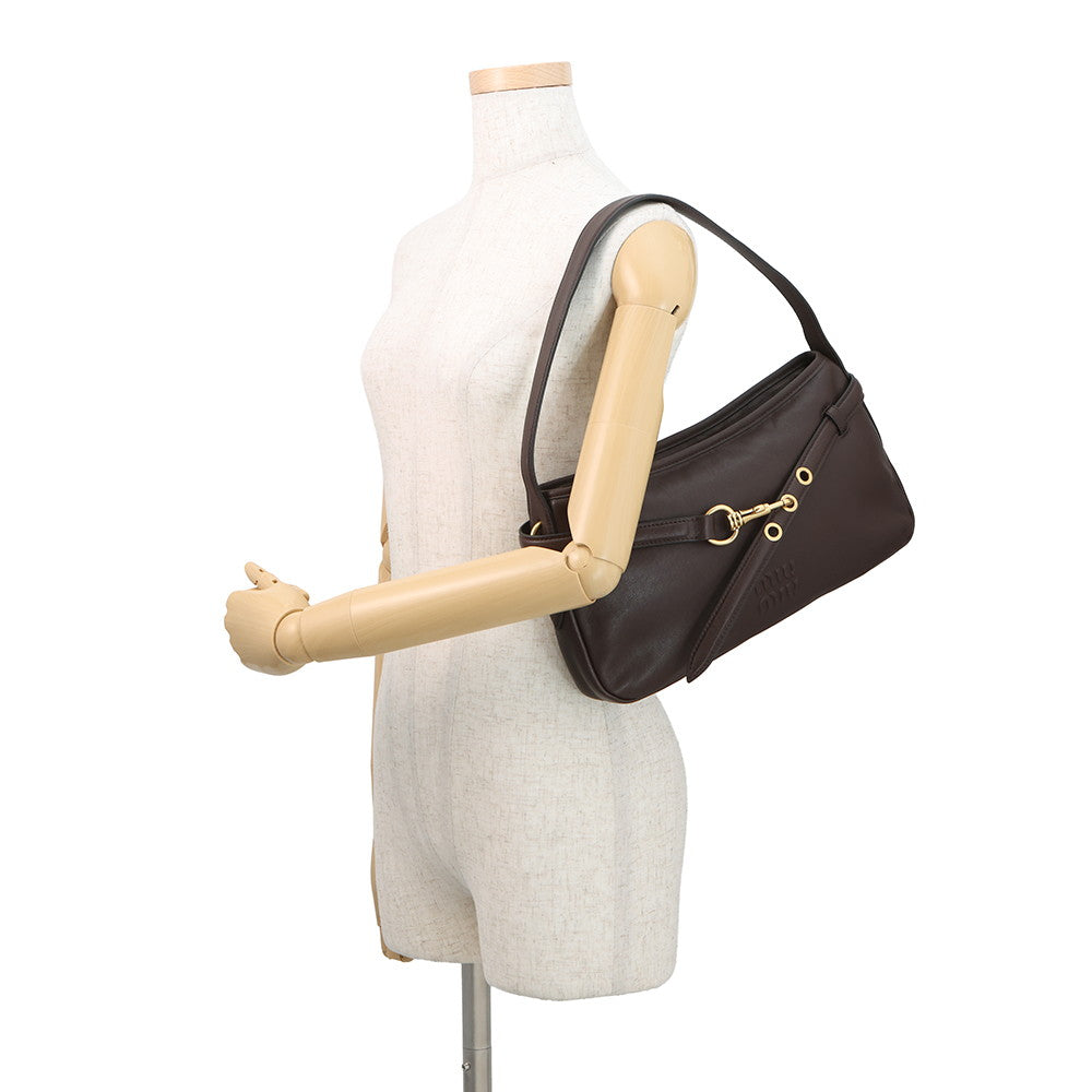 MIUMIU Avant Tulle One Shoulder Bag Brown5BC182_2BBL_F0NBL_V_OOO Nappa Leather Size regular