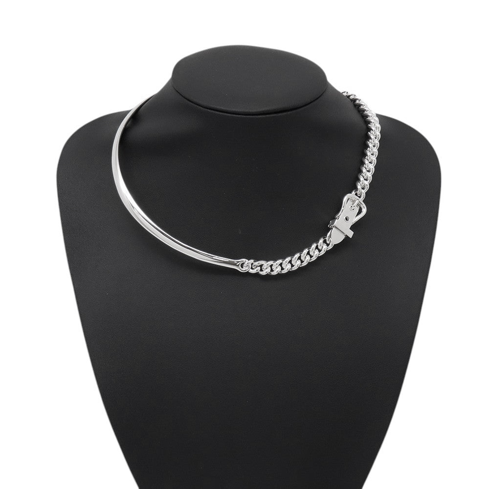 HERMES BoucleSellier Inflexible Necklace Size PM/40 SV925