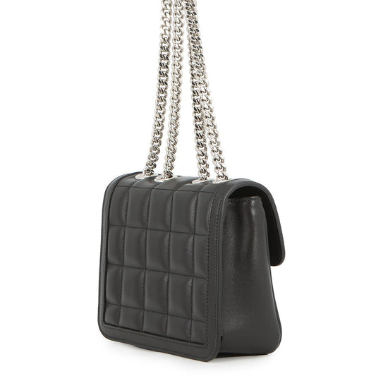 GUCCI Decorated Mini Chain Shoulder Bag Black741457 Leather