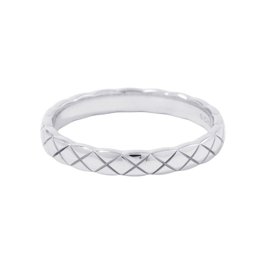 CHANEL Coco Crush Collection Ring Size 60/#20 MiniJ11793 18K White Gold