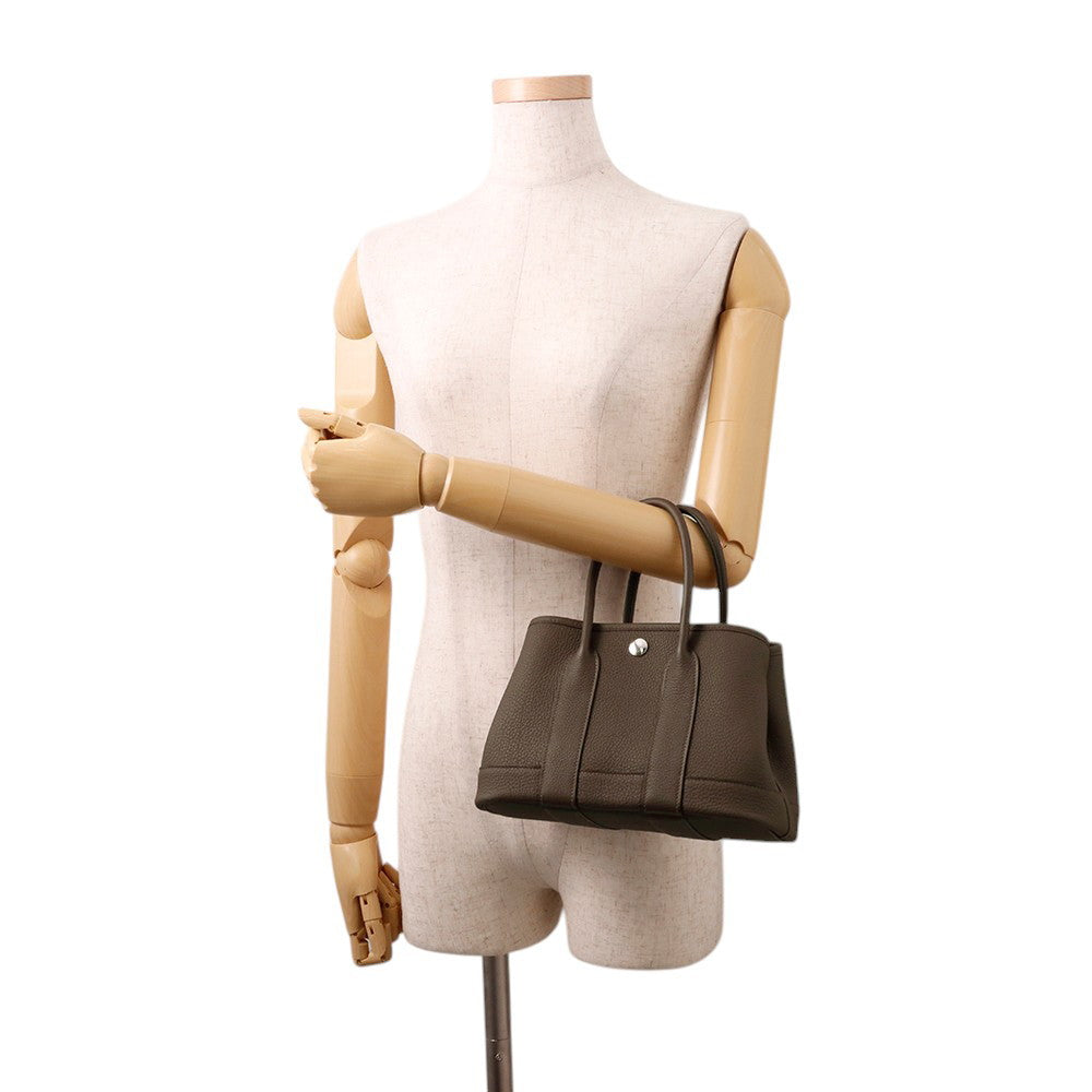 HERMES Neo Garden Chocolat Togo Leather Size 23