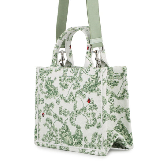 Dior Book Tote Toile de Jouy Clover/Ladybug White/GreenM1404PEHR_M28I Canvas Size Small
