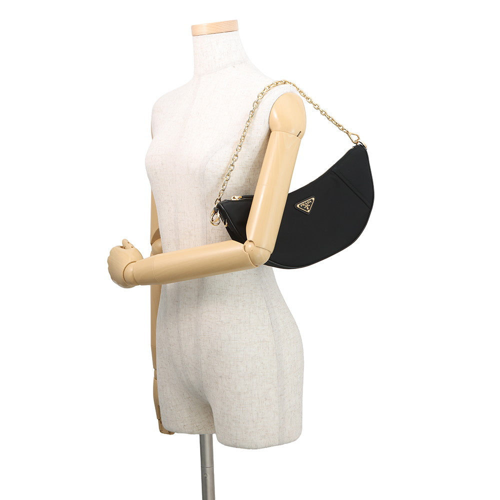 PRADA Re-Nylon Demi-Lune Shoulder Bag Black1BH222_R064_F0002_V_NOO Nylon