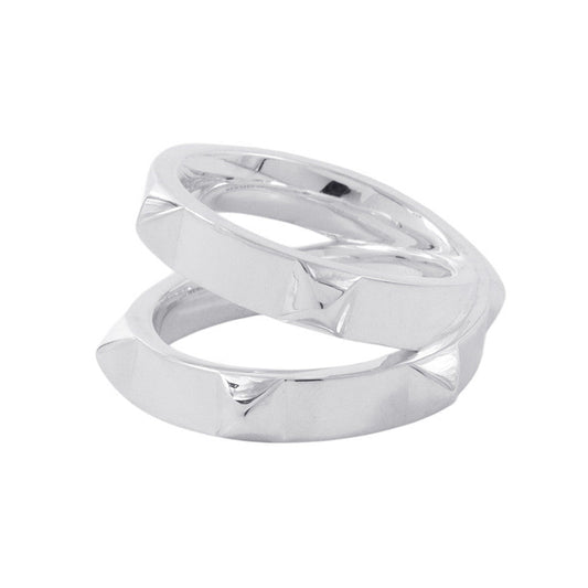 HERMES Clou de H Double Round Ring Size 51/#11 SV925