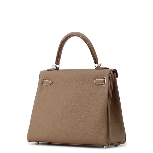 HERMES Kelly Retourne Etoupe Togo Leather Size 25