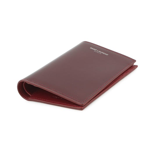 SAINT LAURENT PARIS Credit Card Wallet Bordeaux668726AAEJ16947 Patent Leather