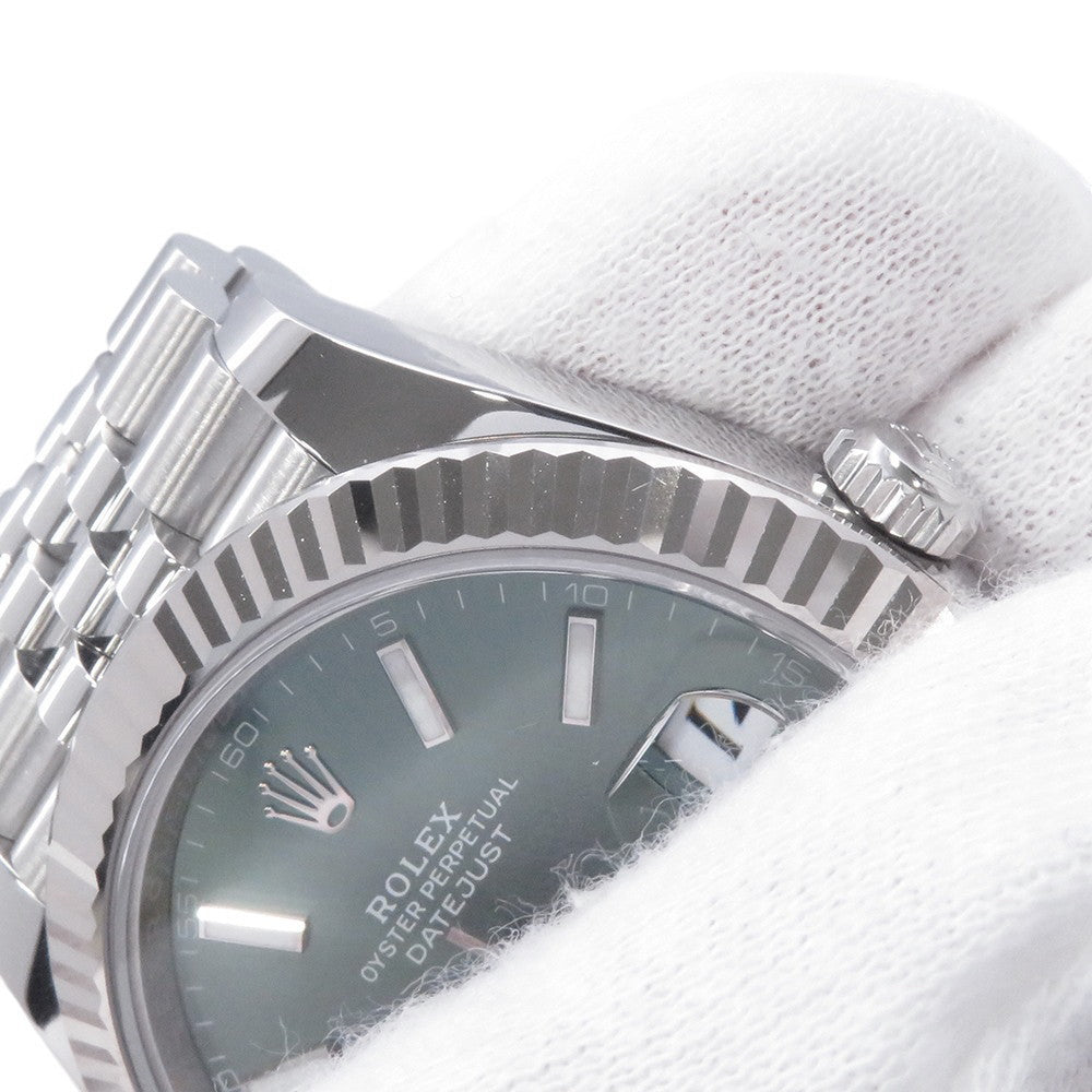 ROLEX Datejust W41mm Stainless Steel K18WG Mint Green Dial126334