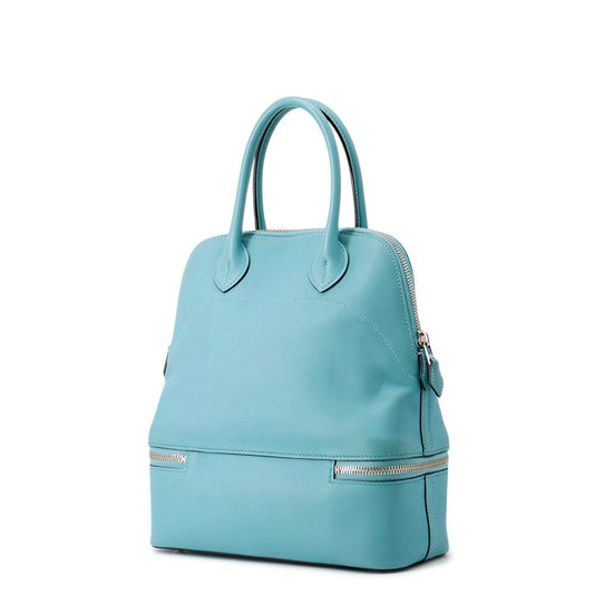 HERMES Bolide Sucre Blue Saint-Cyr Swift Leather