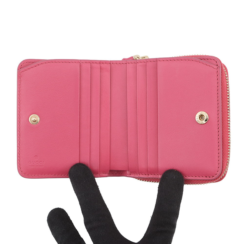 GUCCI Bamboo Small Wallet Pink828171AAEVB5637 Leather