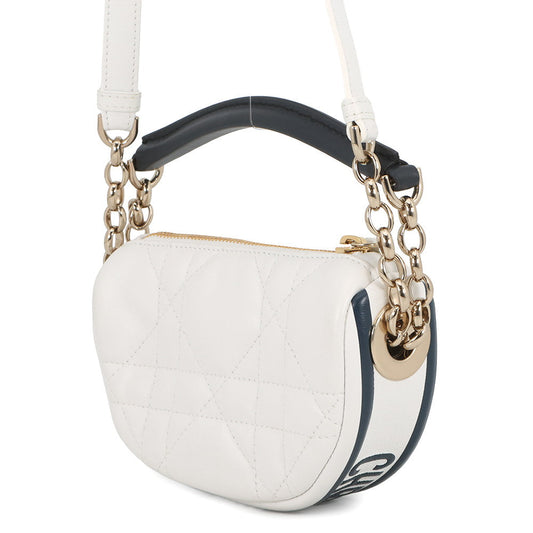 Dior Macrocanage Vibe Hobo White/NavyS7200ONOA_M933 Lambskin Size micro