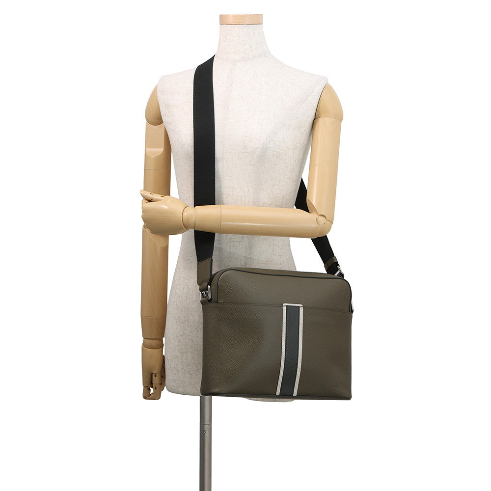 LOUIS VUITTON Anton Messanger KhakiM34413 Taiga Leather Size PM