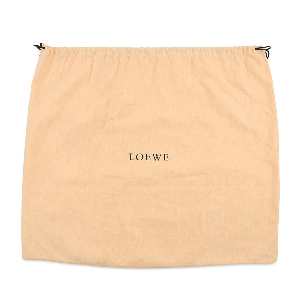 LOEWE New Road Repeat Anagram One Belt Beige/Bronze Canvas Leather