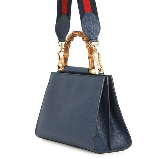 GUCCI Bamboo Nimfair 2WAY Bag Navy459076 Leather