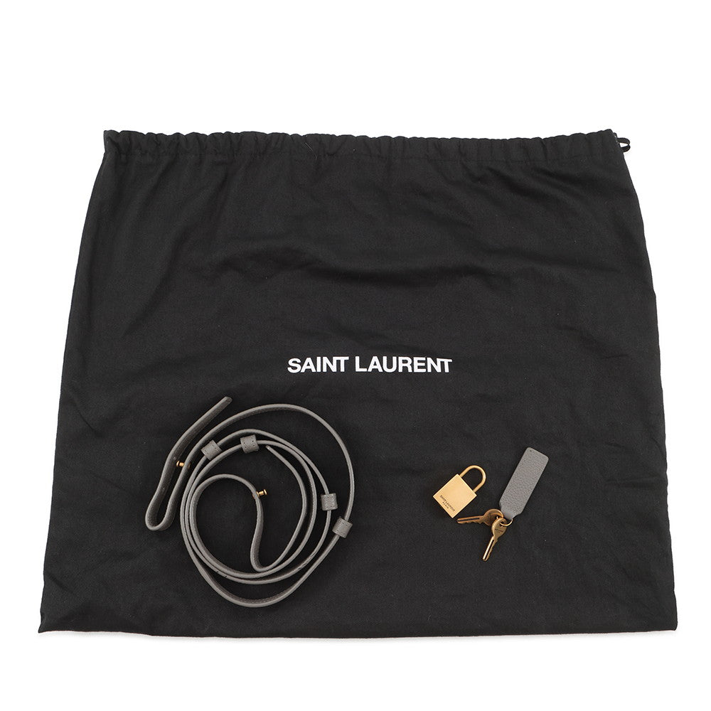 SAINT LAURENT PARIS Duffle Rock 2WAY Bag Gray65500816R0W Leather