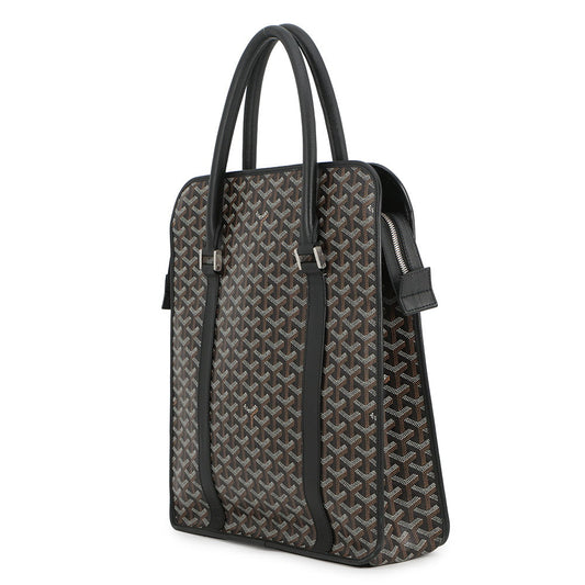 GOYARD Burgundy Tote Black/Brown/WhiteBOURGOMMLTY01CL01P PVC Leather