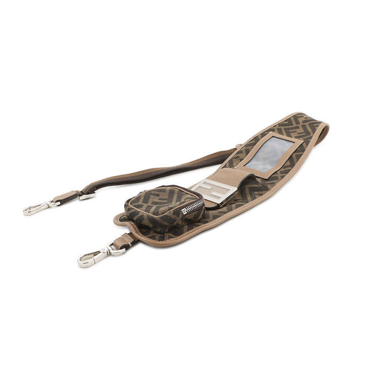 FENDI Strap you Brown8AV417 Canvas Leather