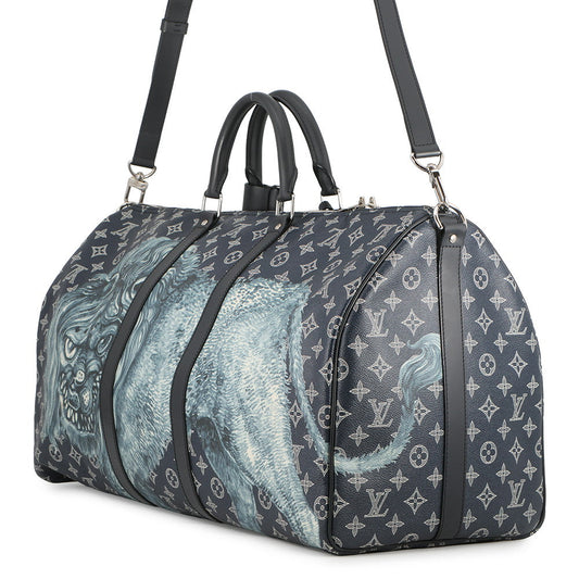 LOUIS VUITTON Keepall Bandouliere - Chapman Brothers NavyM54257 Monogram / Savannah Size 55