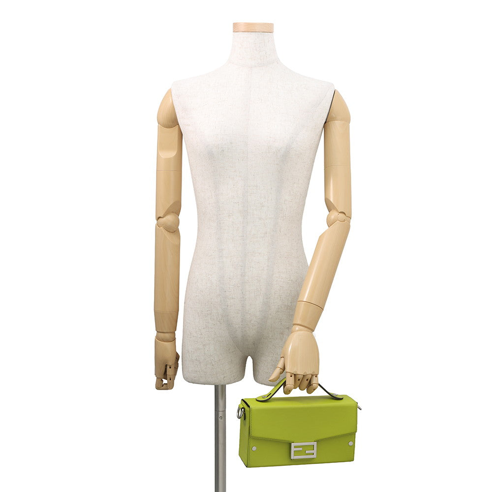 FENDI Baguette Soft Trunk Green7VA565 Leather