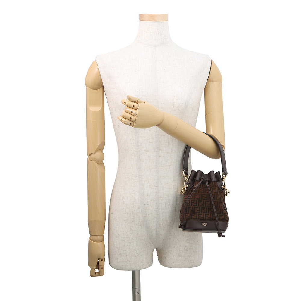 FENDI Zucchino Montresor Brown/Bordeaux8BS010 Leather Size Mini