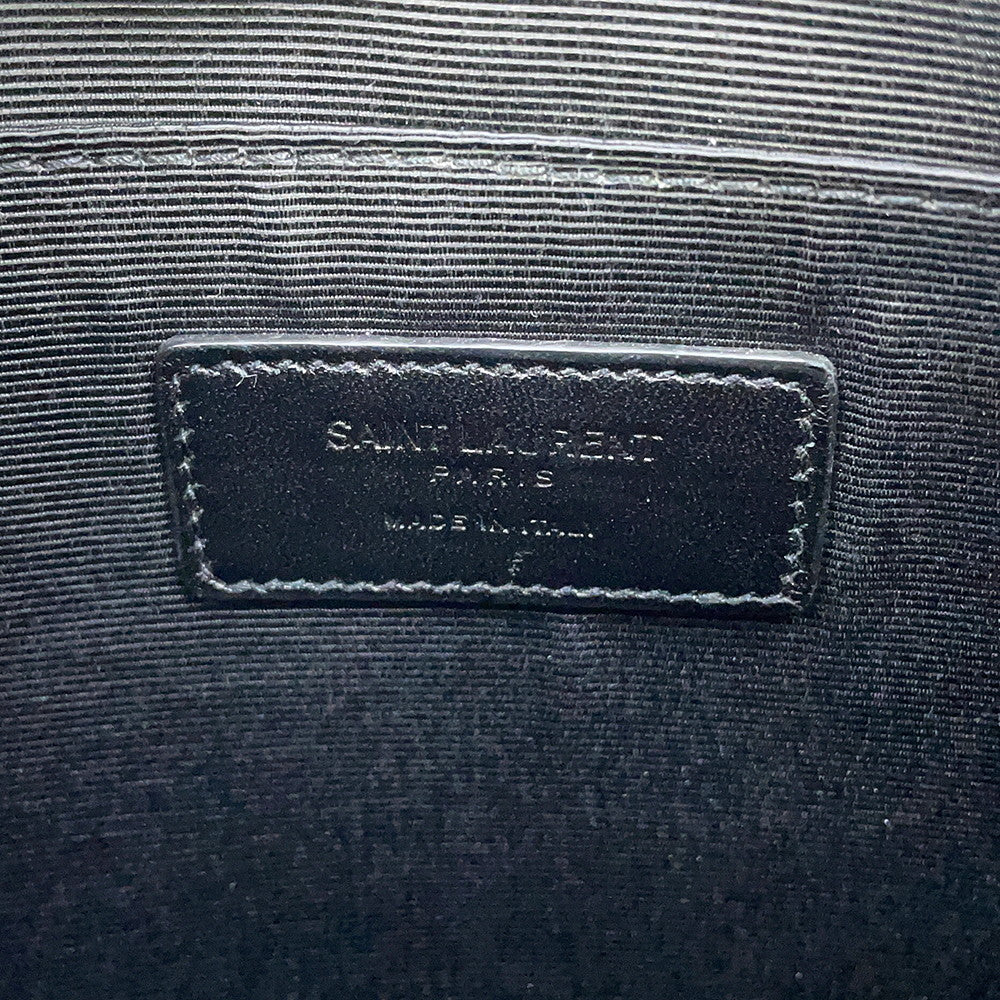 SAINT LAURENT PARIS Skull Print Tablet Case Clutch Bag Black/Beige397294DQD1U1070 Leather
