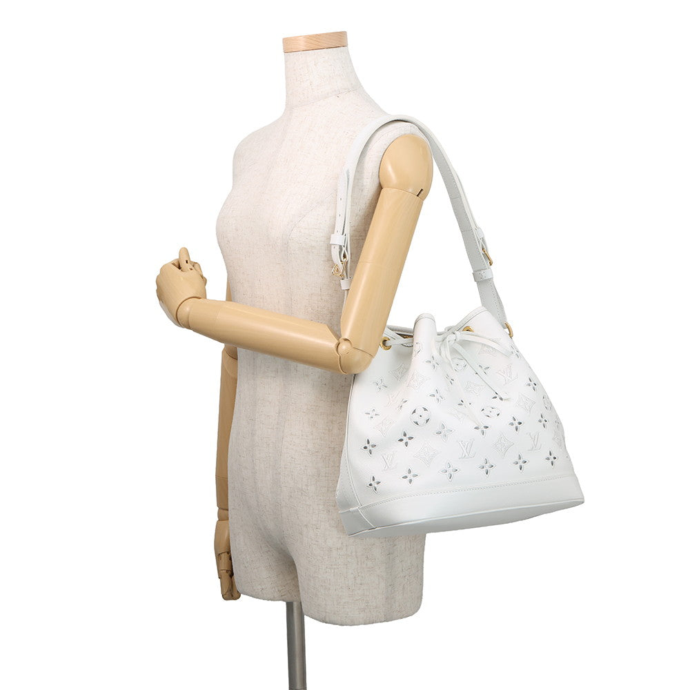 LOUIS VUITTON LV Broderie Anglaise Noe 2022 Stainless Steel BlancM20740 Calf Leather Monogram Size PM