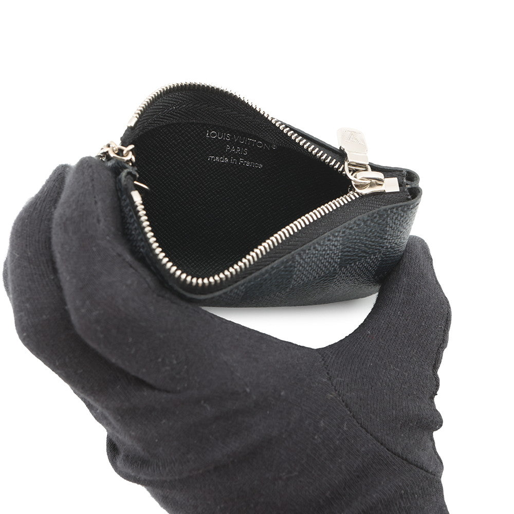 LOUIS VUITTON Pochette Cles NoirN60155 Damier Graphite