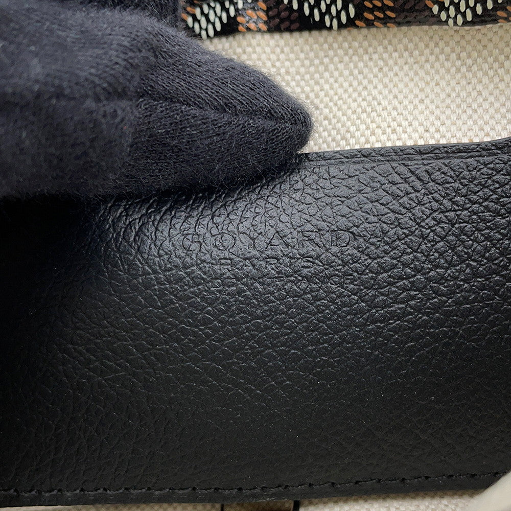 GOYARD Plumet Pouch Wallet Shoulder Bag BlackPLUMETPMLTY01CL01P PVC Leather