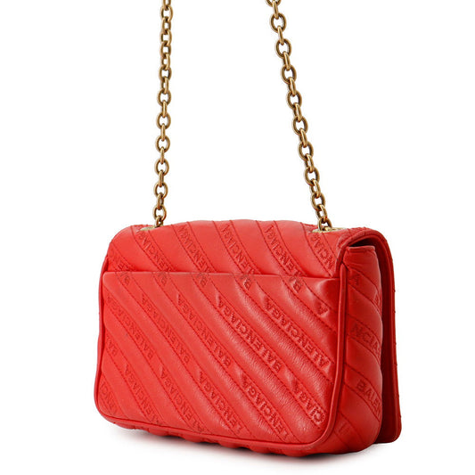 BALENCIAGA Everyday Chain Shoulder Bag Red502027 Leather