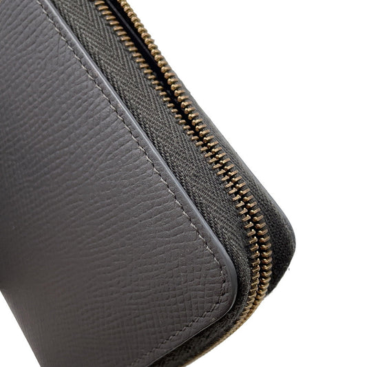 CELINE Round Zip Long Wallet Gray10B553BEL Leather