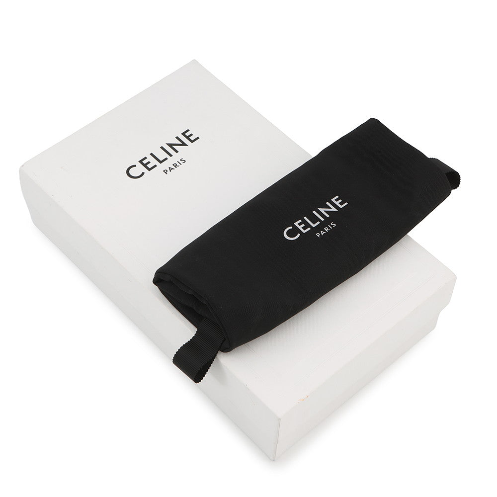 CELINE Round Zip Long Wallet Gray10B553BEL Leather