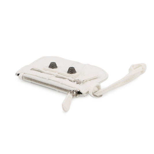 BALENCIAGA Le Cagol Coin Purse White776769 Denim