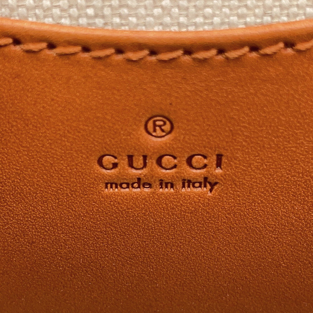 GUCCI Bamboo 1947 Waist Bag Beige/Brown681137 GG Supreme Leather Size Mini