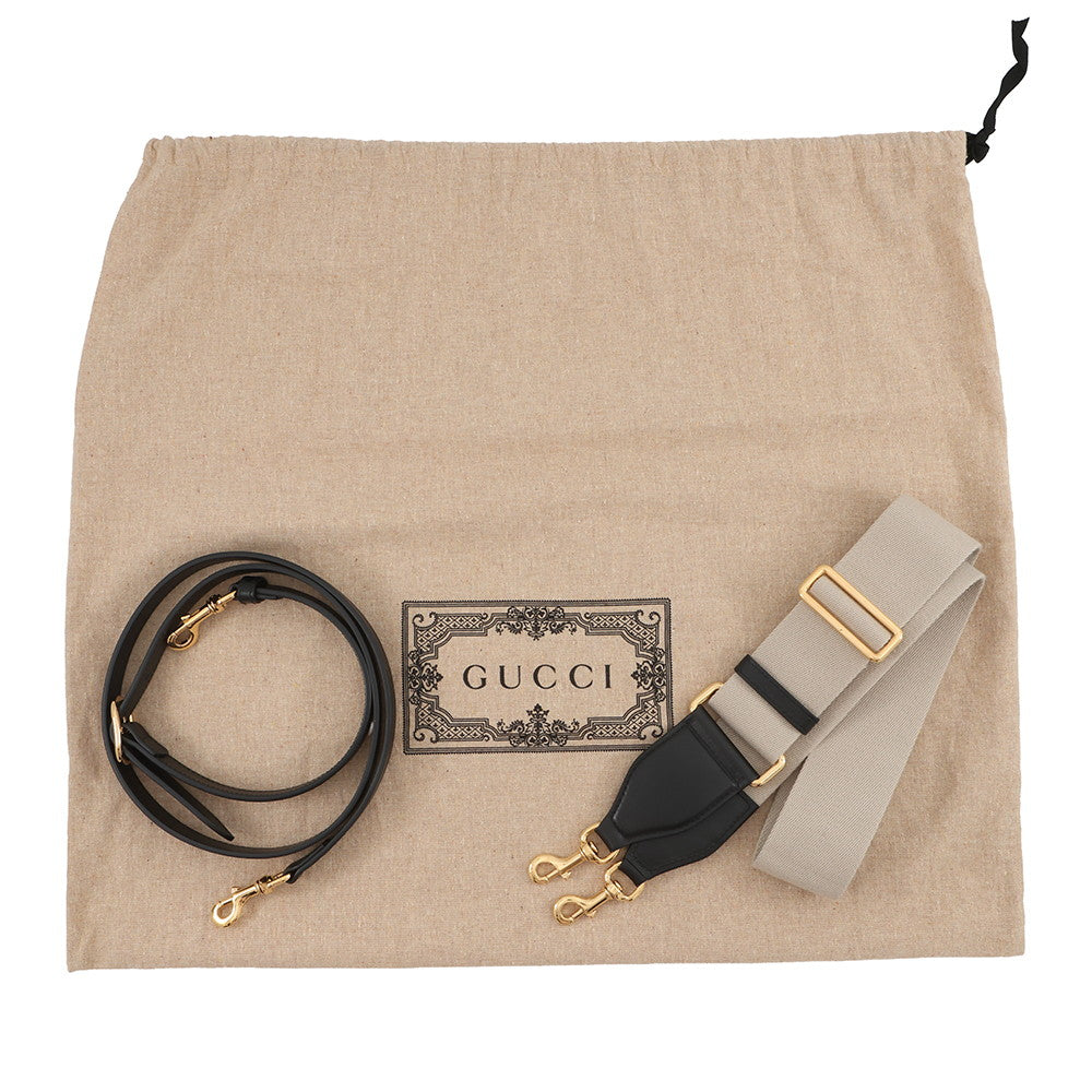 GUCCI GGMatelasse Handbag Black702242 Leather